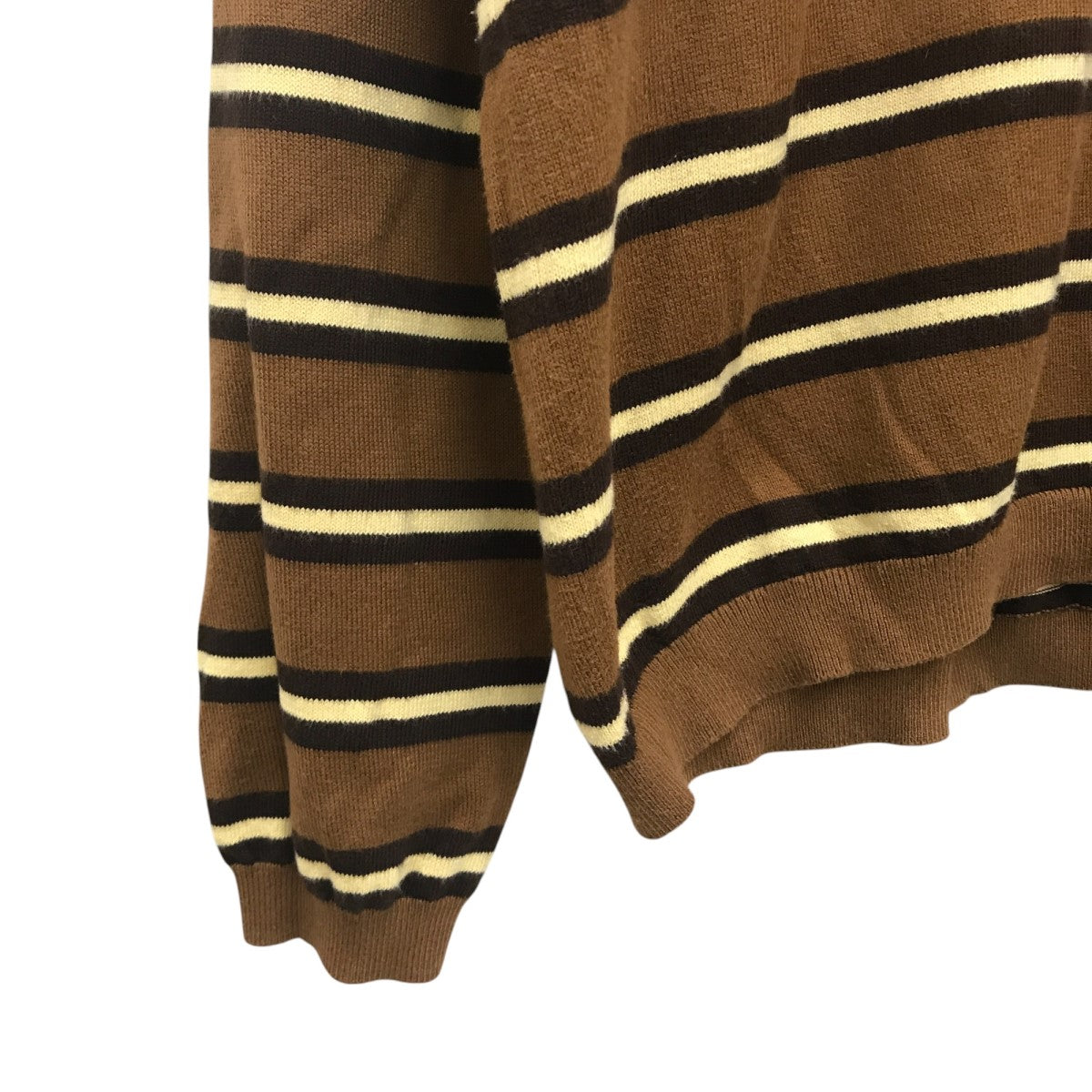 【美品】LOEWE/ロエベ　ニットブラウス/シャツ　襟付き　ボーダー　M LOEWE（ロエベ）ニット・セーター 紺 サイズ:S レディース