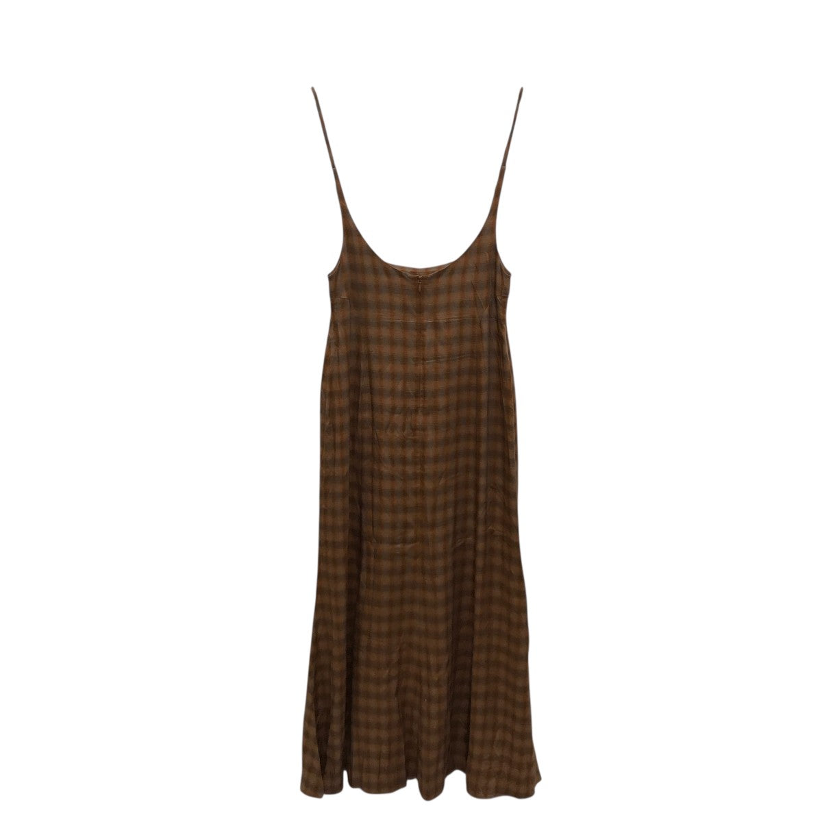 mame kurogouchi 23SS20Linen Mix Ombre Check Camisole Dressチェック