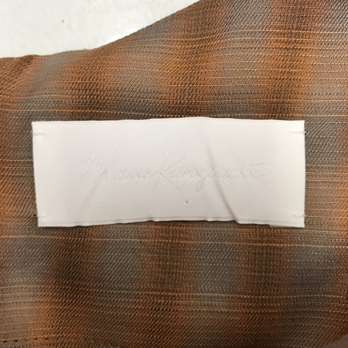 mame kurogouchi 23SS20Linen Mix Ombre Check Camisole DressチェックノースリーブワンピースMM23SS-DR006 古着・中古-3枚目のアイテム画像