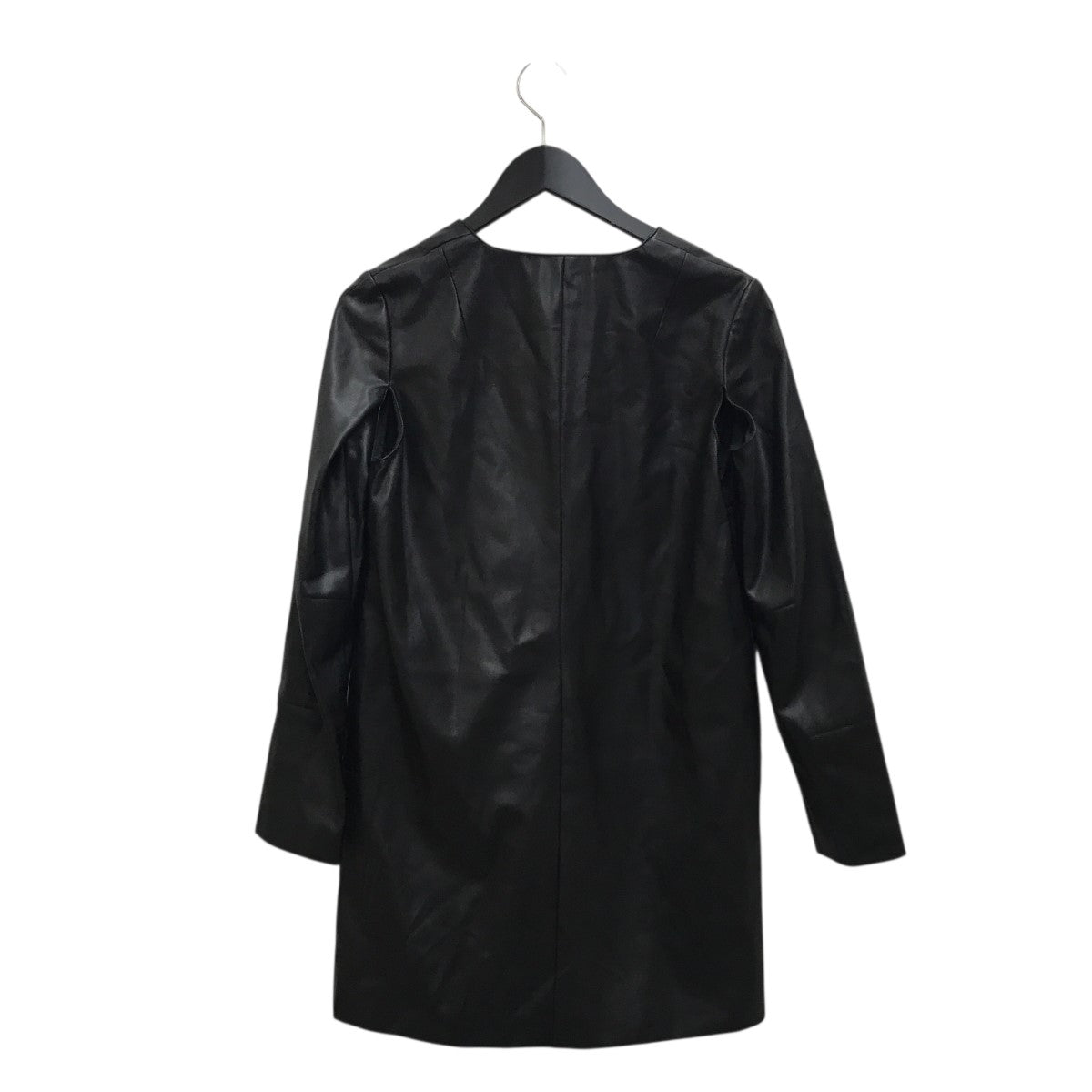 JUN MIKAMI ジュンミカミ　 フェイクレザーミニワンピース JUN MIKAMI(ジュンミカミ) フェイクレザーワンピース ブラック