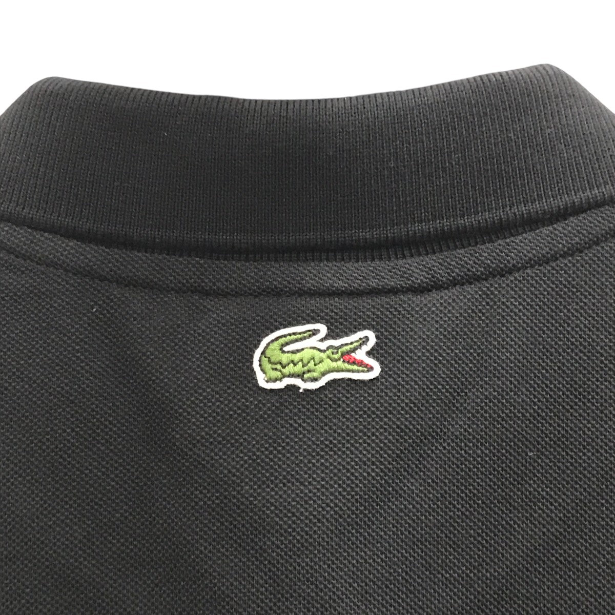 ラコステ　ポロシャツ　刺繍ロゴ　DEVANLAY　ブラック LACOSTE ラコステ 刺繍ロゴ ブラック ポロシャツ - メルカリ