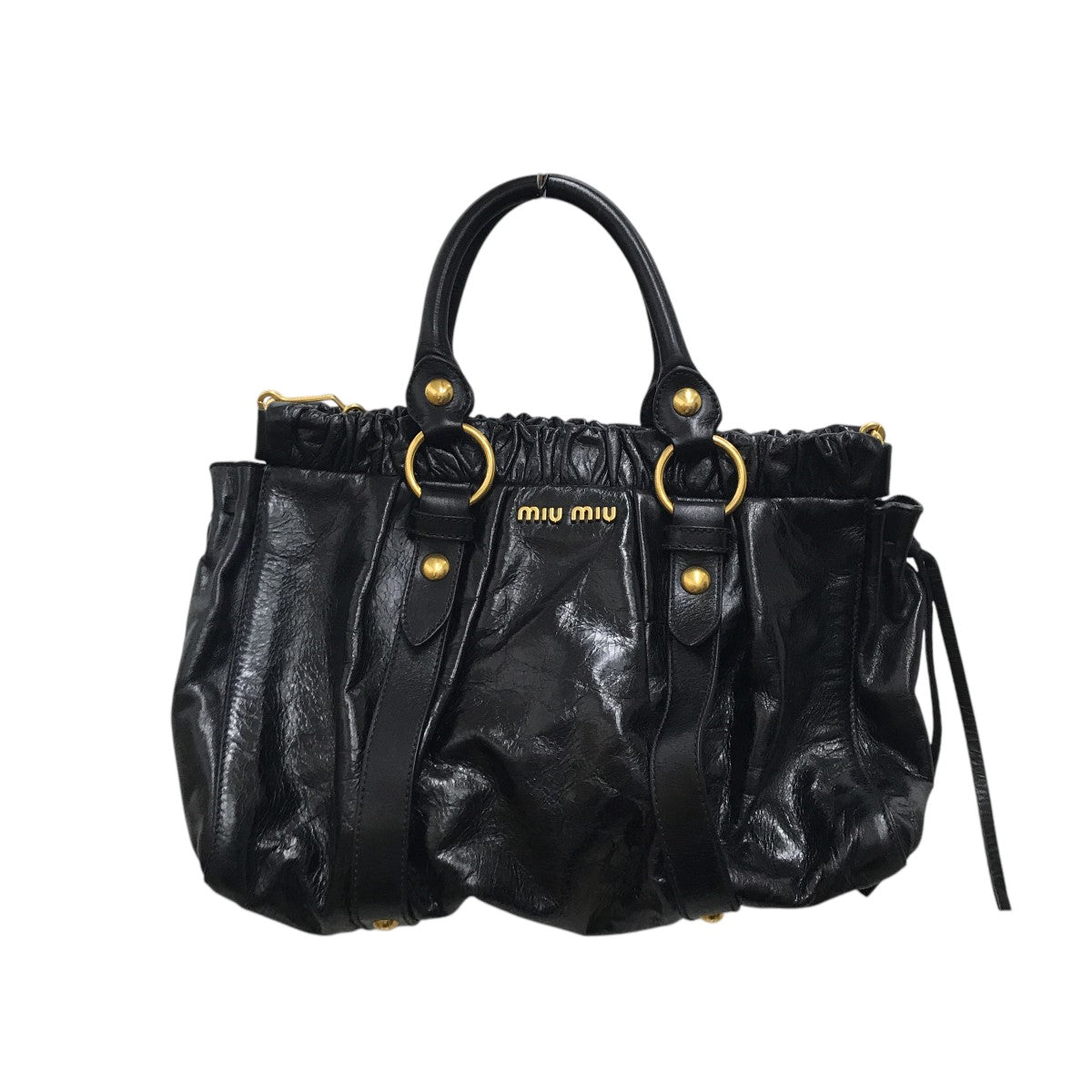 MIU MIU(ミュウミュウ) Vitello Lux Ribbon2WAYショルダーバッグ
