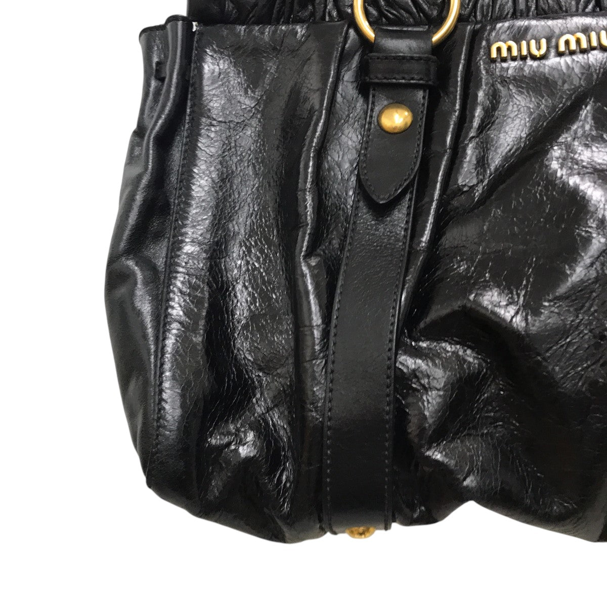 MIU MIU(ミュウミュウ) Vitello Lux Ribbon2WAYショルダーバッグ