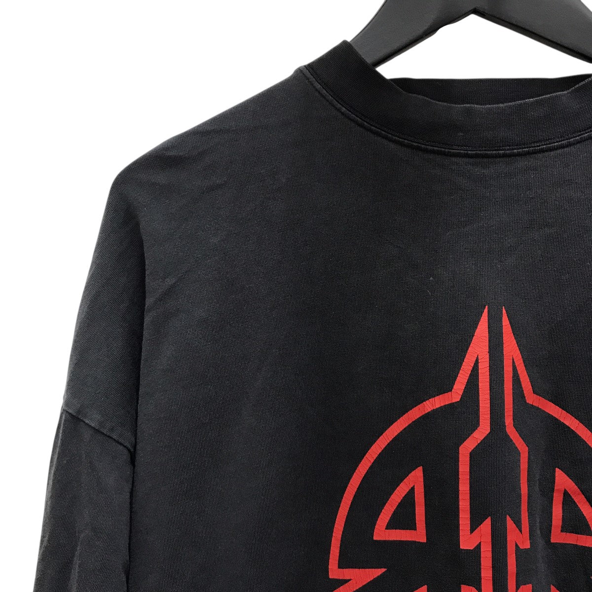 BALENCIAGA バックラベル オーバーサイズ長袖Tシャツ 関込】BALENCIAGA バレンシアガ◇オーバーサイズ Tシャツ 長袖