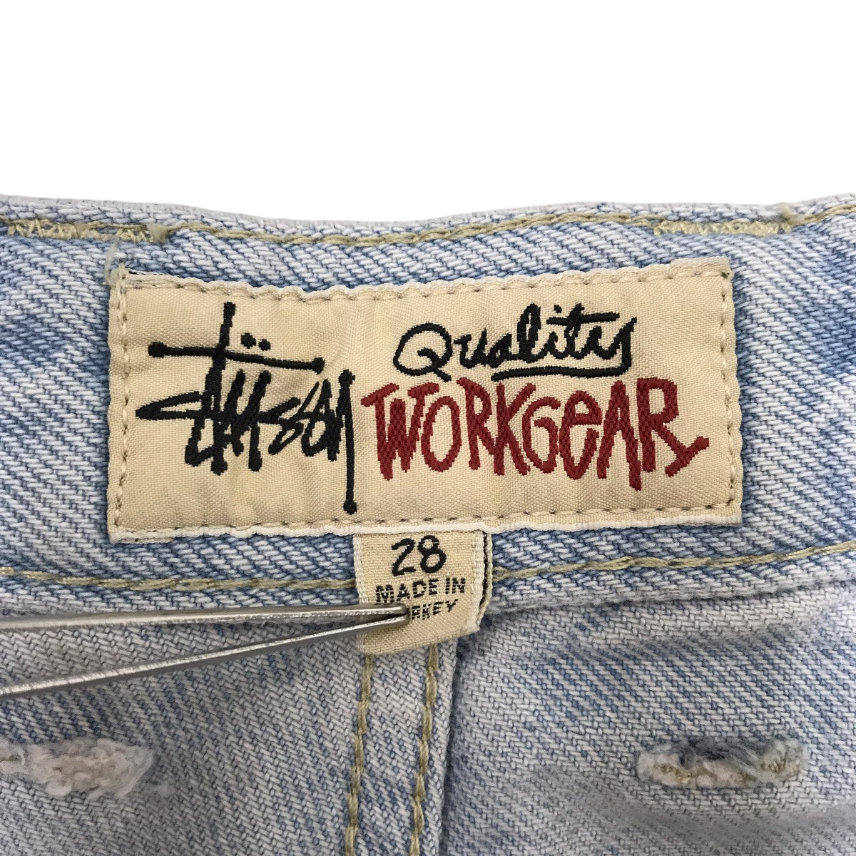 Stussy ライトブルー ワイドパンツ Stussy ライトブルー ワイドパンツ