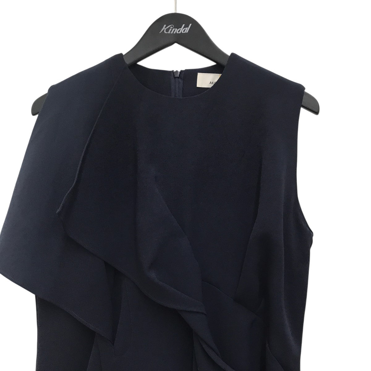 AKIRA NAKA 25SSSven twist drape dressアシンメトリー ドレープワンピースAR2025-NV 古着・中古-5枚目のアイテム画像