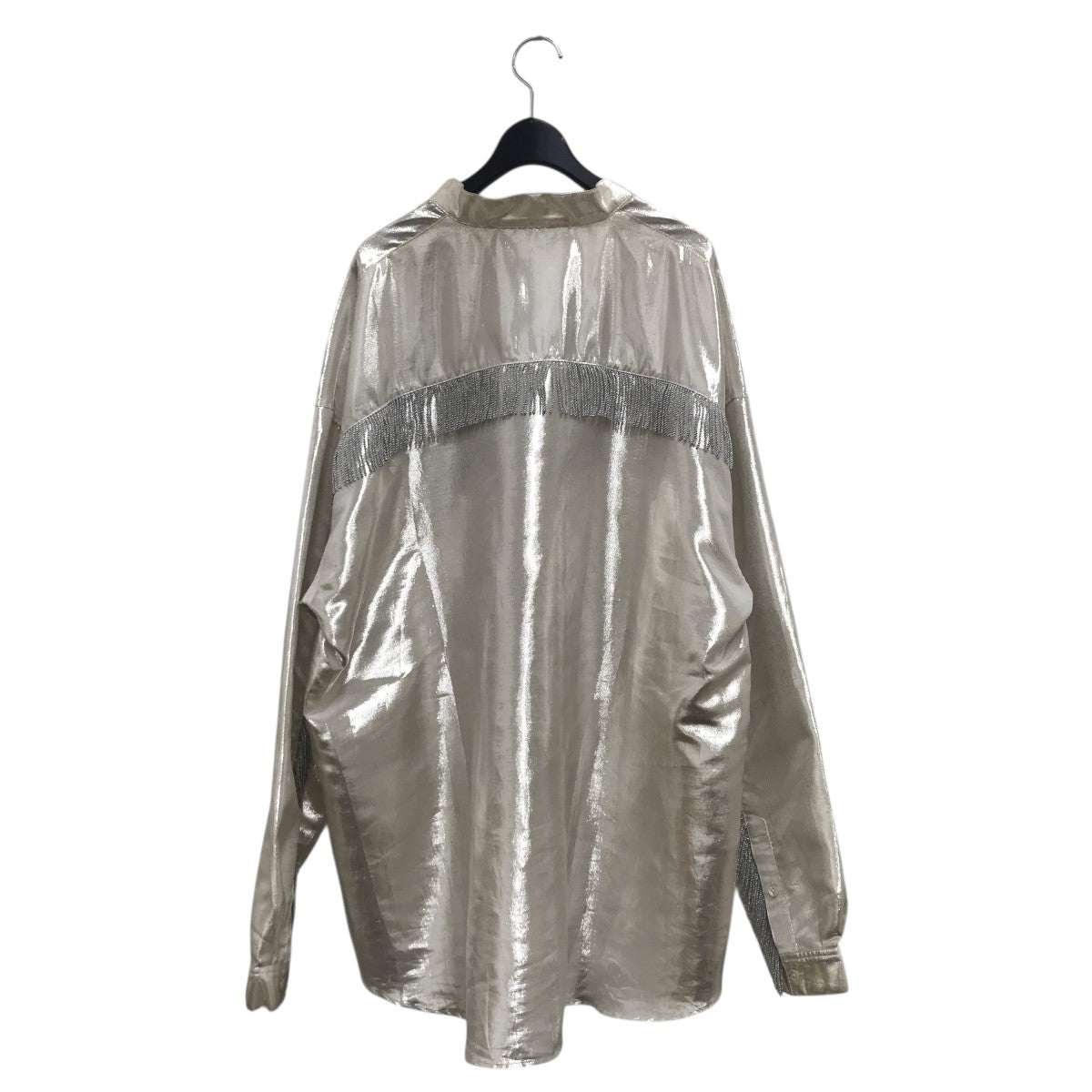コンダクター el conductorH レースアップ フリンジ シャツ PD21SS02 シルバー サイズ：2 el conductorH(コンダクター) レースアップ フリンジシャツ