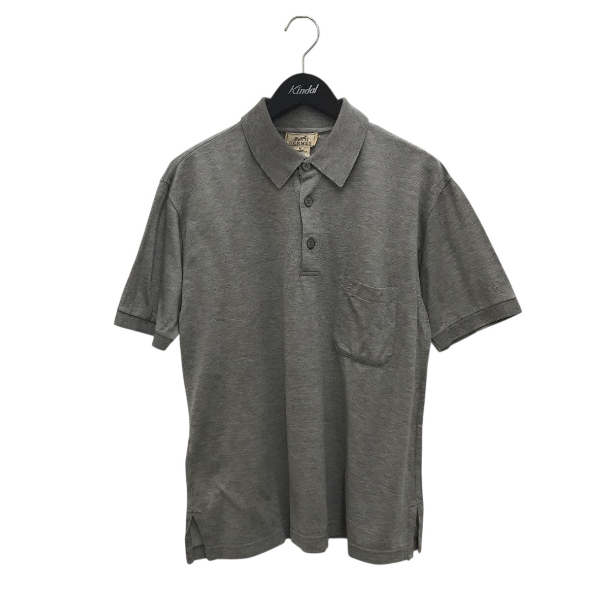 HERMES グレー ポロシャツ HERMES - HERMES エルメス ポロシャツ L グレー 【古着】【中古
