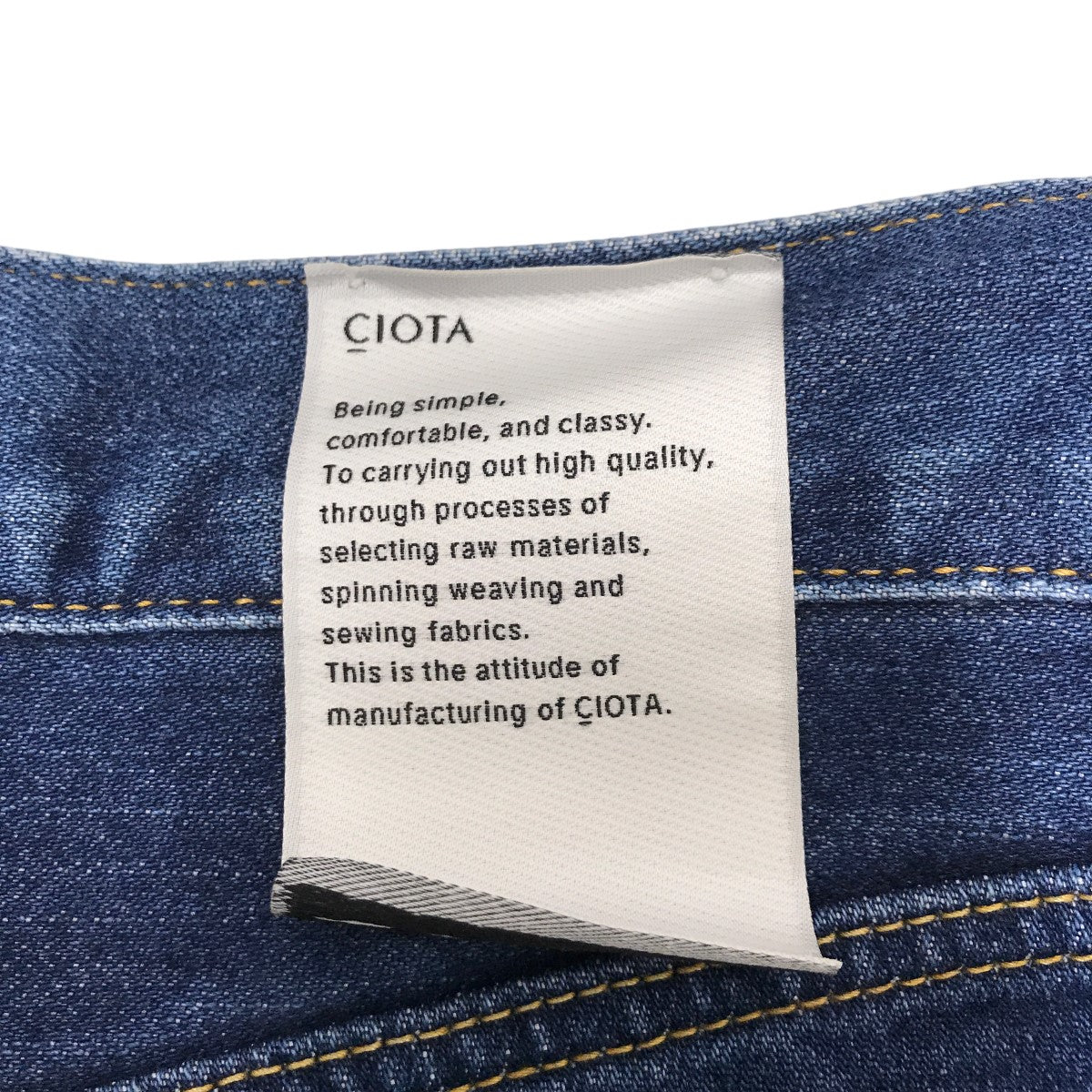 CIOTA　ptm-2tp　サイズ32 CIOTA(シオタ) スビンコットン テーパードデニムパンツPTM-2TP