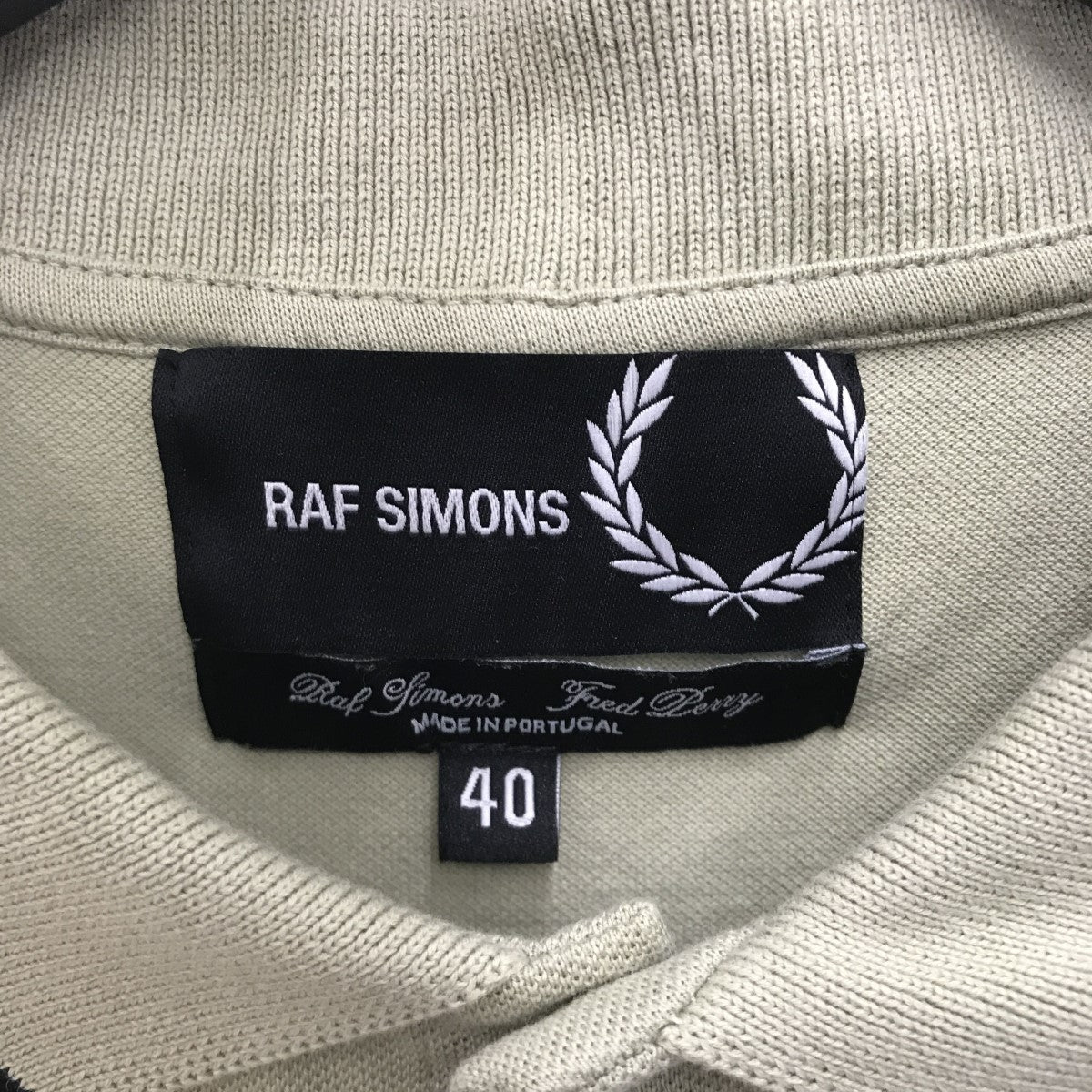 RAF SIMONS×FRED PERRY 切替ポロシャツ グリーン サイズ 40