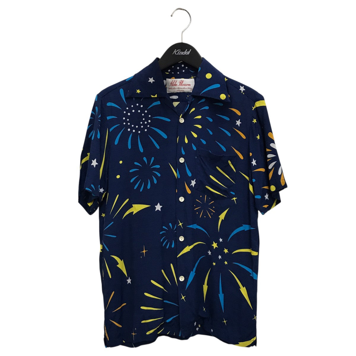 ALOHA Blossom アロハシャツ 花火柄　美品 Aloha Blossom / アロハブロッサム Hanabi 花火 通販 Treasure