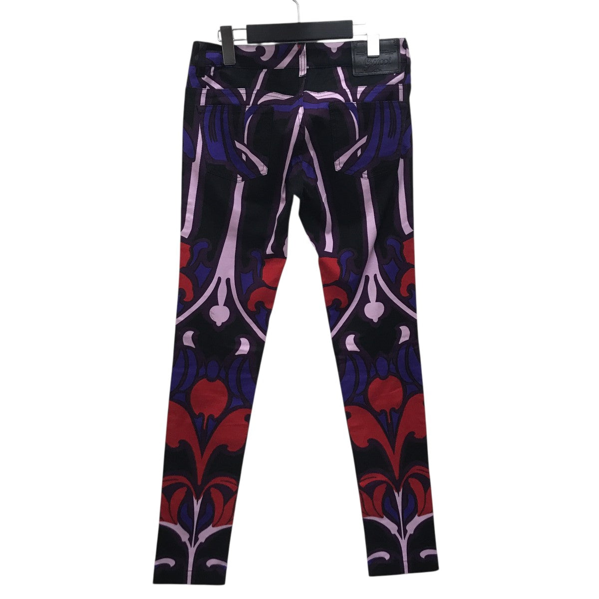 GUCCI フローラル アートデザインスキニーパンツ347770 古着・中古-2枚目のアイテム画像