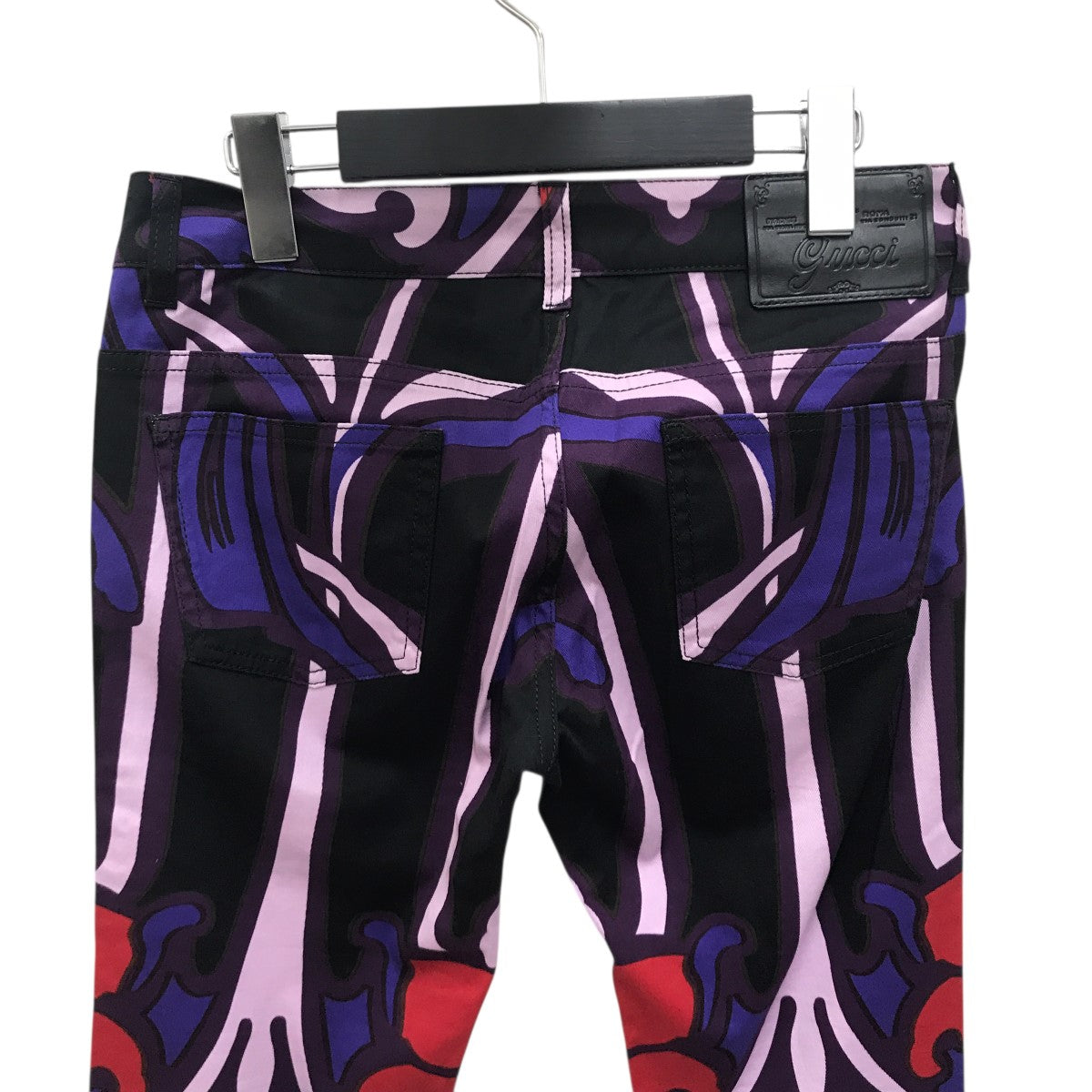 GUCCI グッチ紫スキニーパンツ GUCCI(グッチ) フローラル アートデザインスキニーパンツ347770 347770