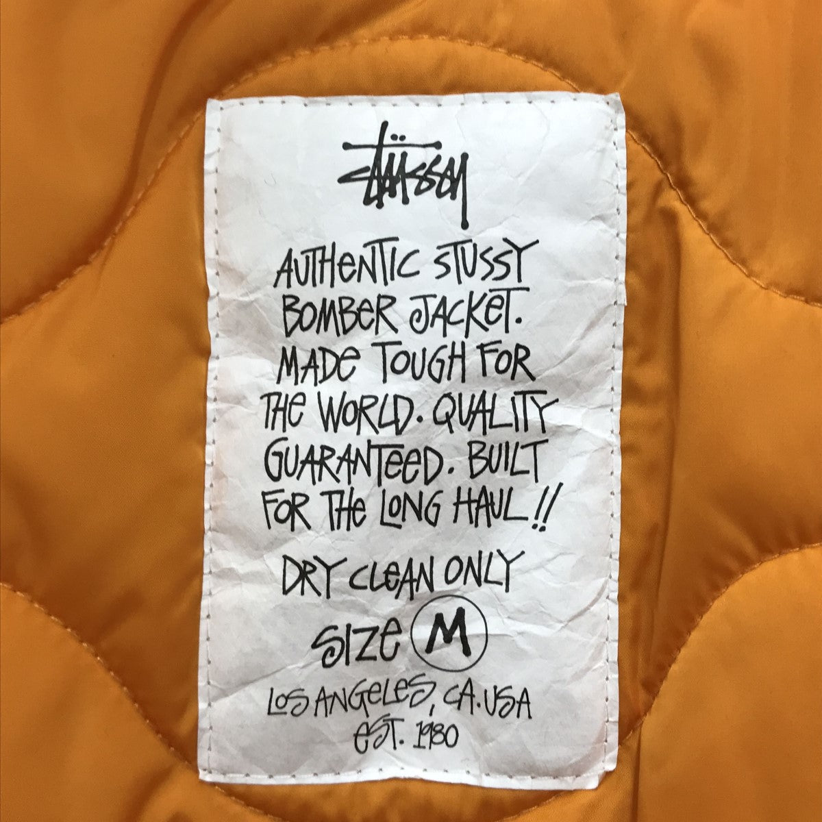 stussy BUILT BOMBER JACKETリバーシブルダウンジャケット115743 古着・中古-6枚目のアイテム画像