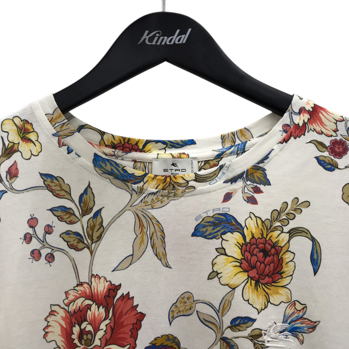 ETRO フローラル総柄 胸刺繍Tシャツ 古着・中古-7枚目のアイテム画像