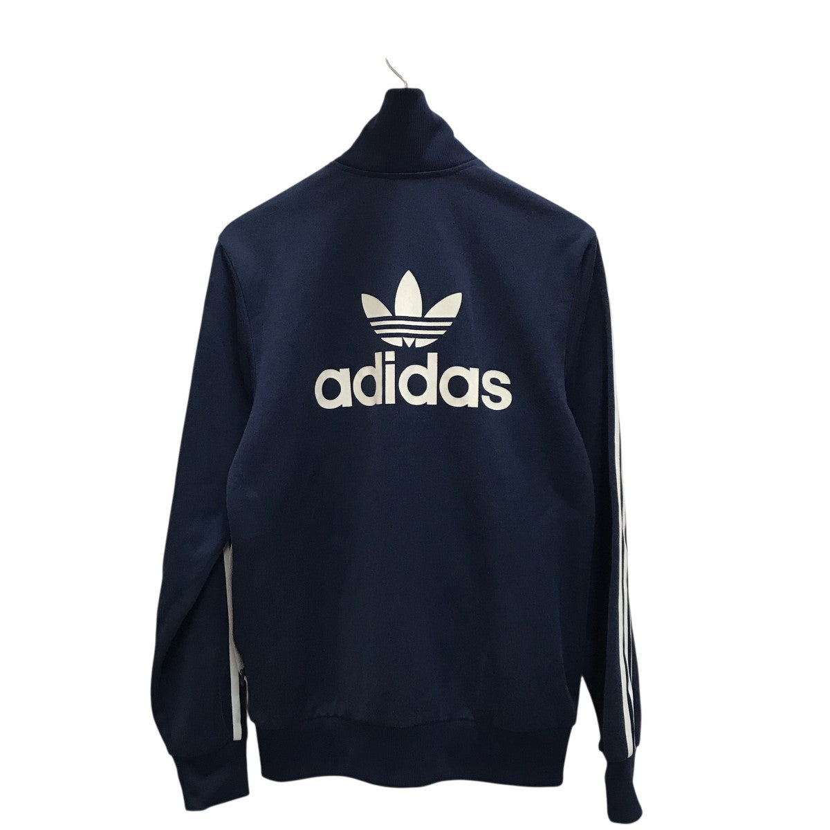 美品✨adidas トラックジャケット 万国旗 黒タグ L ネイビー ブルー adidas - adidas パフォーマンス刺繍ロゴ 万国旗タグ トラック