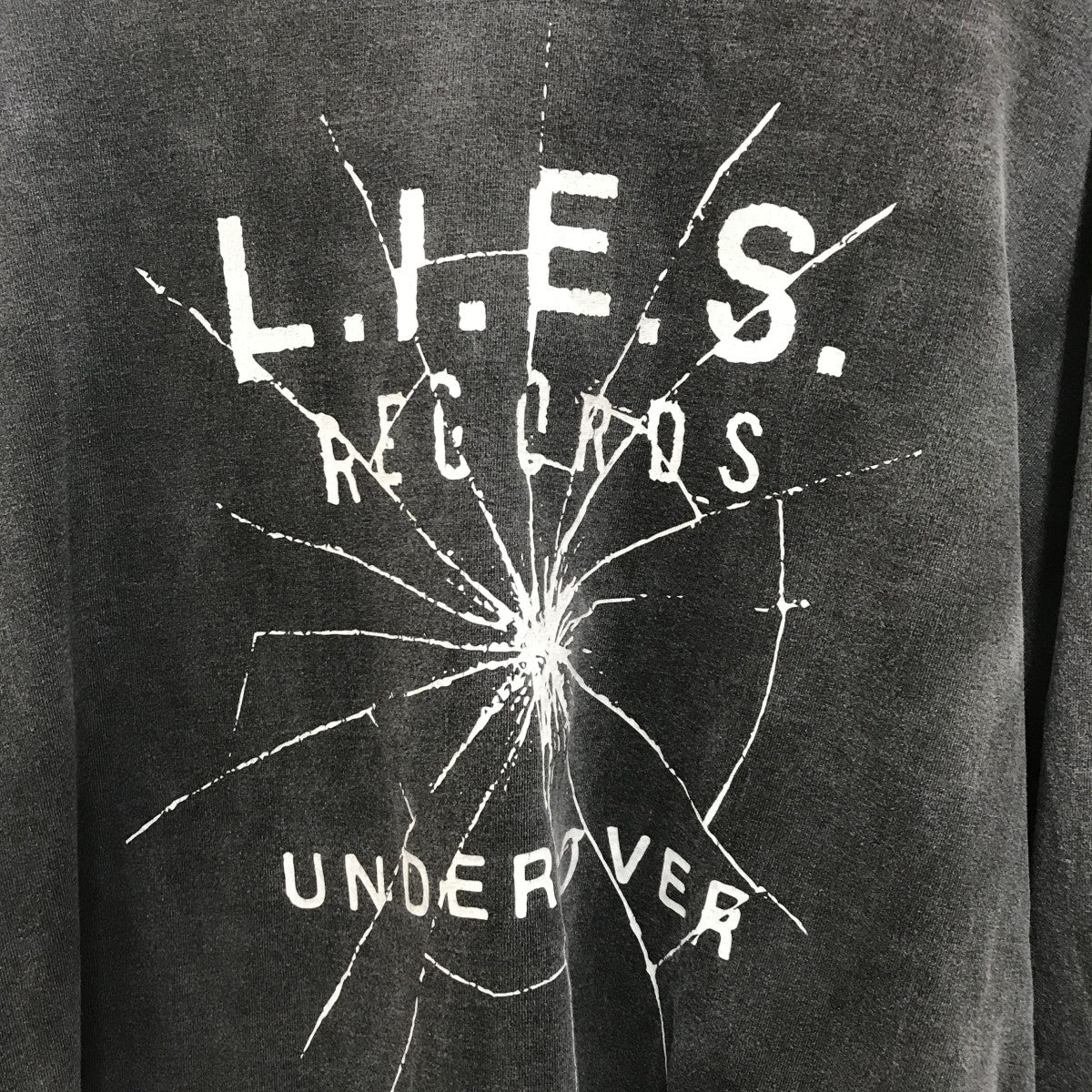 ★美品★ アンダーカバークール 縮絨ベレー Lサイズ グレー UNDERCOVER(アンダーカバー) 総柄袖ジップリネンワイドニット