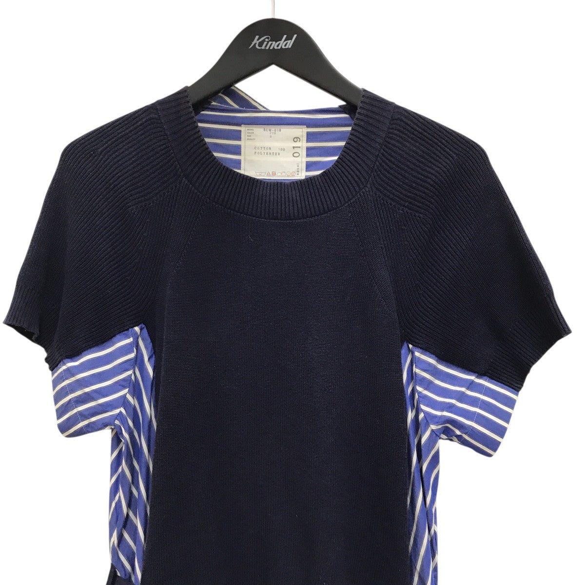 sacai(サカイ) ニットドッキングシャツワンピースSCW-019 SCW