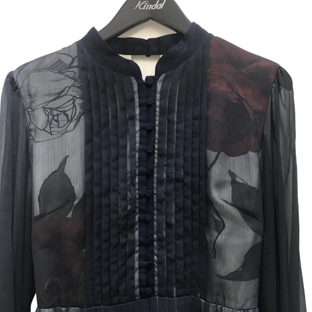 AMERI ワンピース ELLA VEIL DRESS ③ AMERI(アメリ) ELLA VEIL DRESSワンピース ネイビー サイズ M