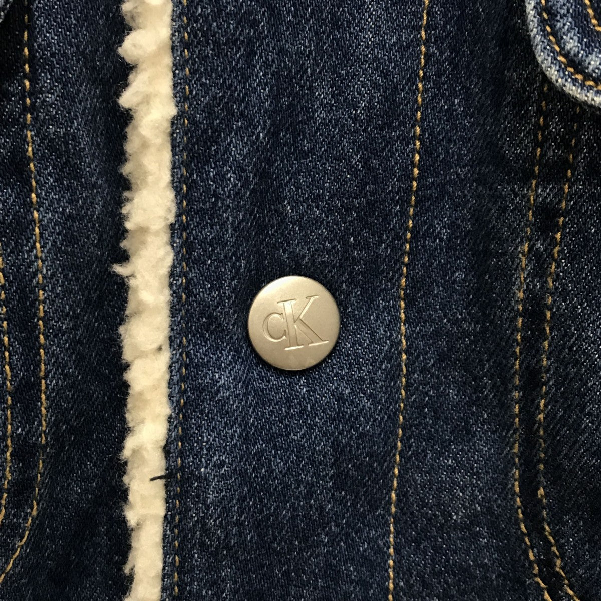 美品90s  デニムボアジャケット 古着 カルバンクライン デニムジャケット - 90s パシフィコトラッカー デニムジャケット