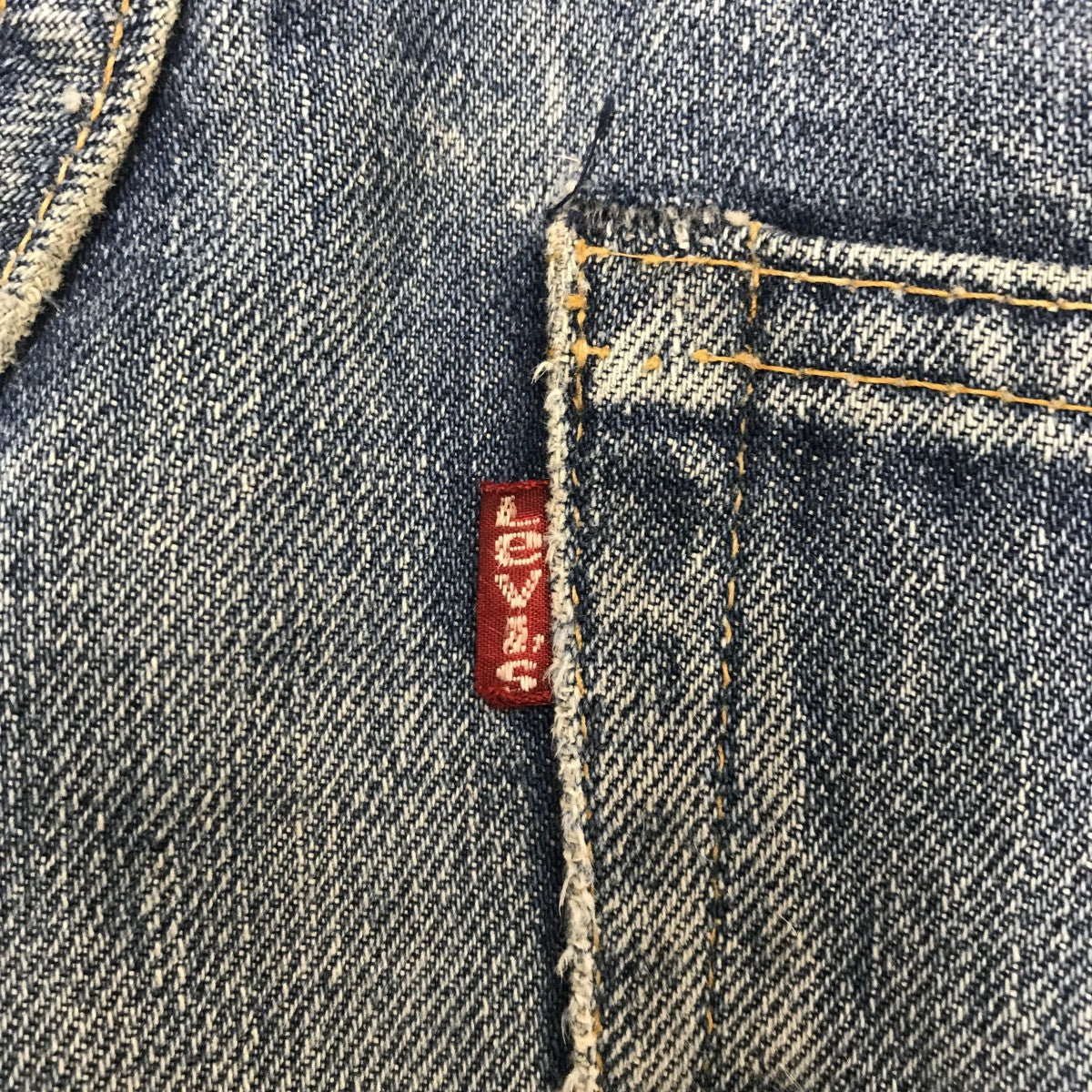 LEVI’S 80s 505 42TALON 黒カン ボタン裏653デニムパンツ 古着・中古-5枚目のアイテム画像