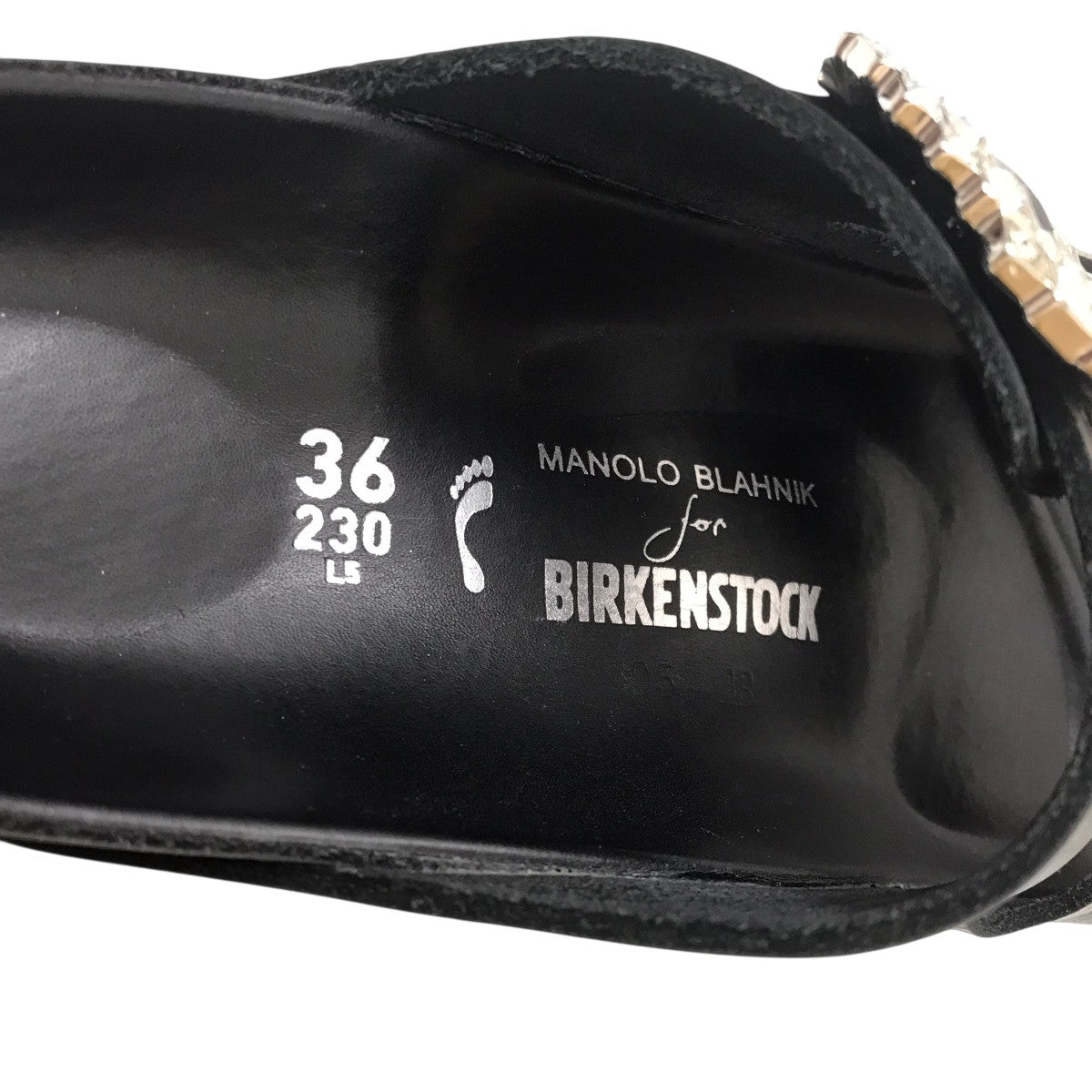BIRKENSTOCK×Manolo Blahnik Arizona Crystal Buckleサンダル102290 古着・中古-5枚目のアイテム画像