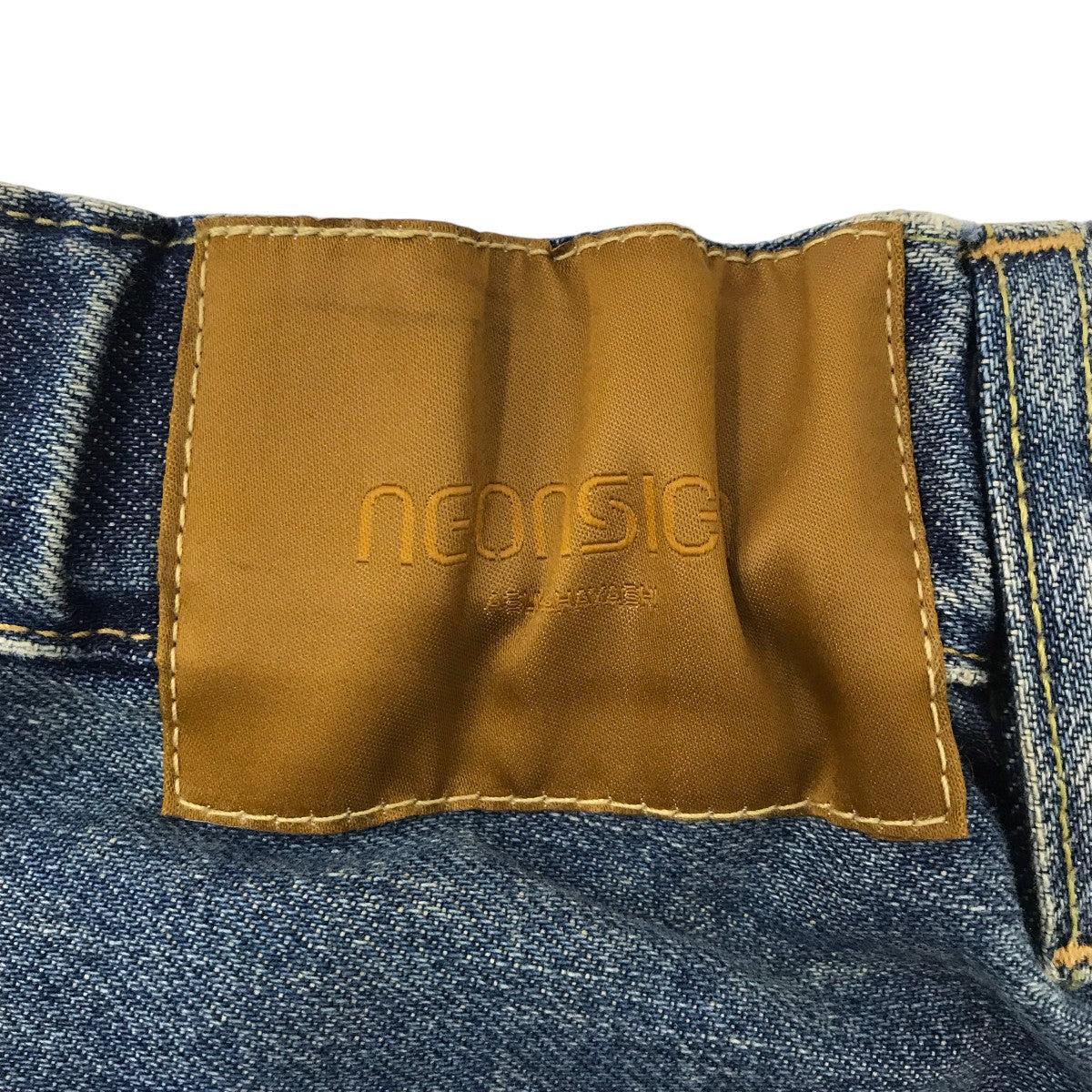 NEON SIGN(ネオンサイン) Wide denim slacks加工ワイドデニムパンツ