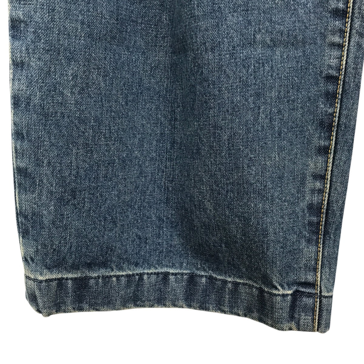 NEON SIGN(ネオンサイン) Wide denim slacks加工ワイドデニム