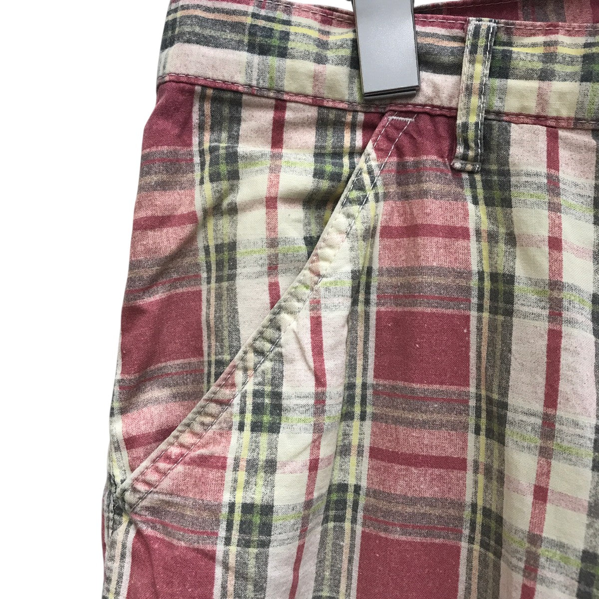 COMME des GARÇONS HOMME PLUS茶チェックサルエルパンツ COMME des GARÇONS HOMME PLUS茶チェックサルエルパンツ