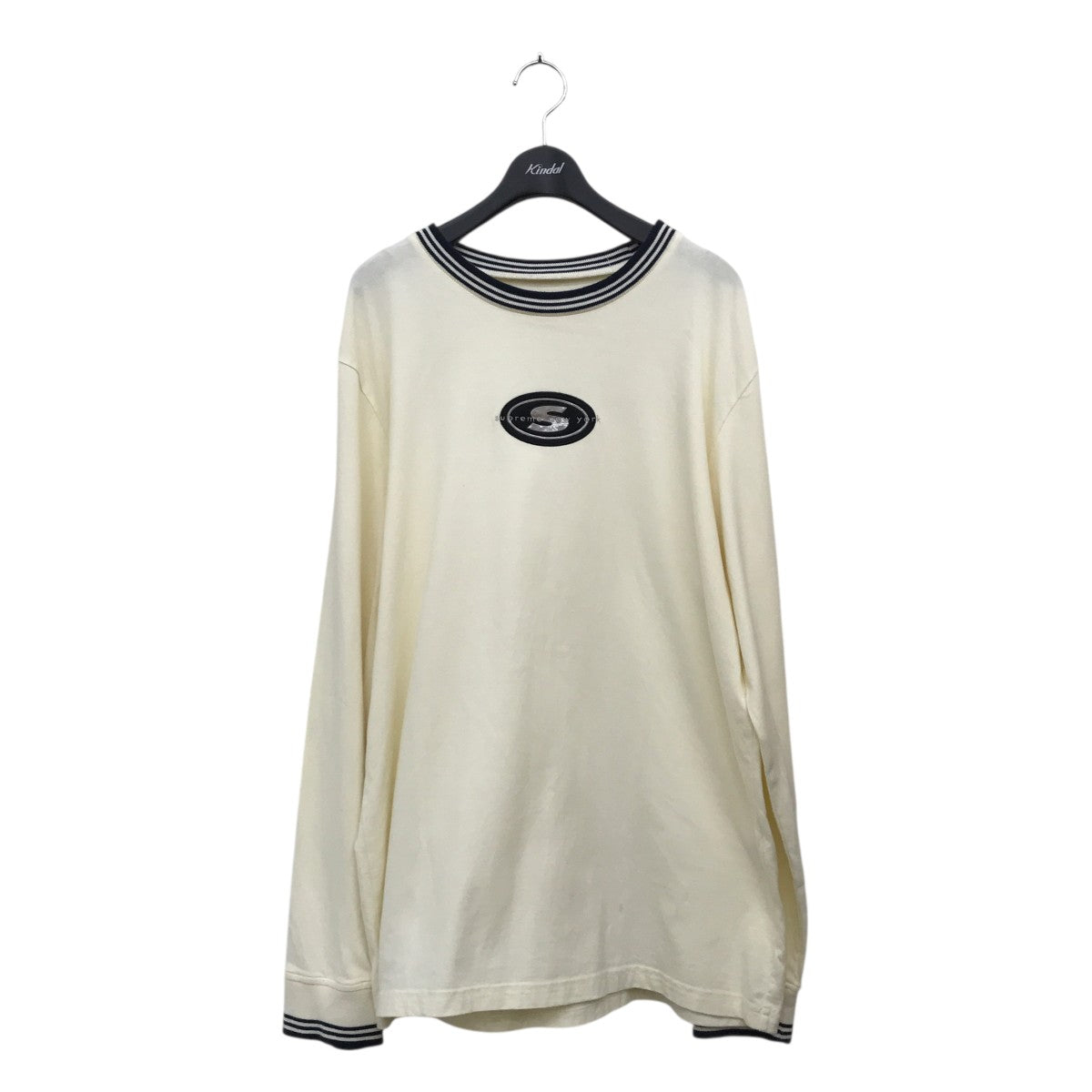 Supreme 18AWStriped Rib Logo L S Top長袖Tシャツ 古着・中古-1枚目のアイテム画像