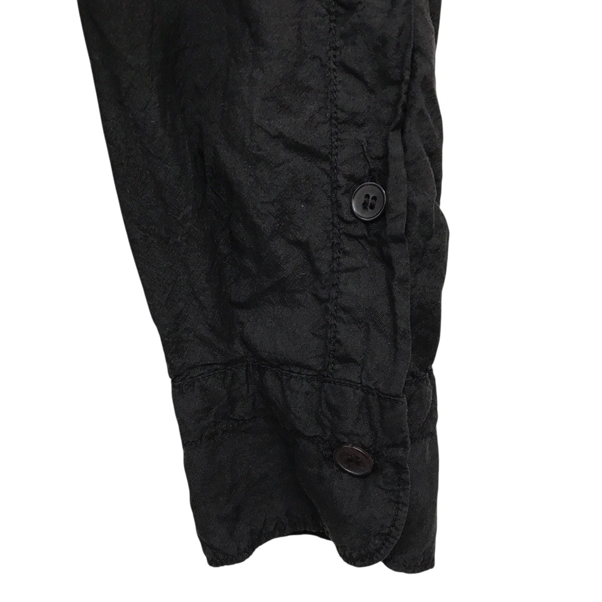 COMOLI(コモリ) シルク製品染長袖シャツB01-02014 B01-02014 ブラック