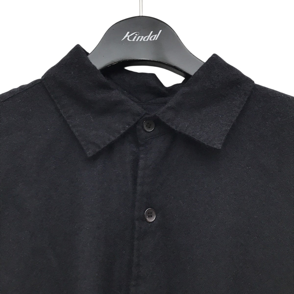 COMOLI(コモリ) カシミヤシルク製品染長袖シャツA03-02008 A03-02008