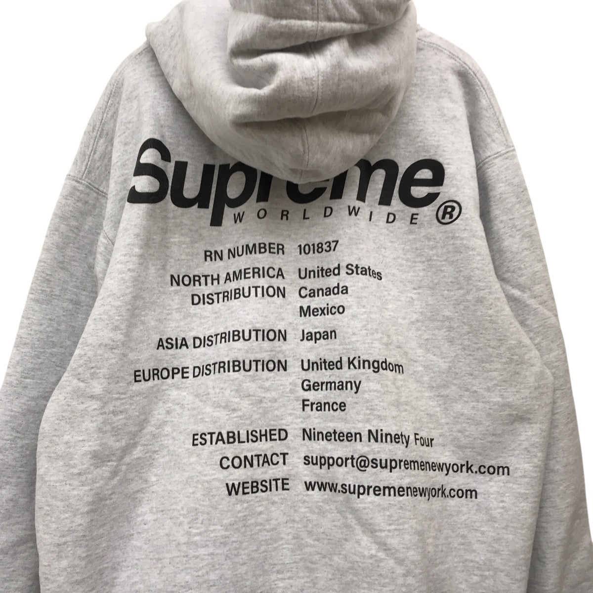 Supreme ジャンプマンロゴ パーカー グレーXLサイズ シュプリーム シャンハイ ボックスロゴ パーカー ヘザーグレー