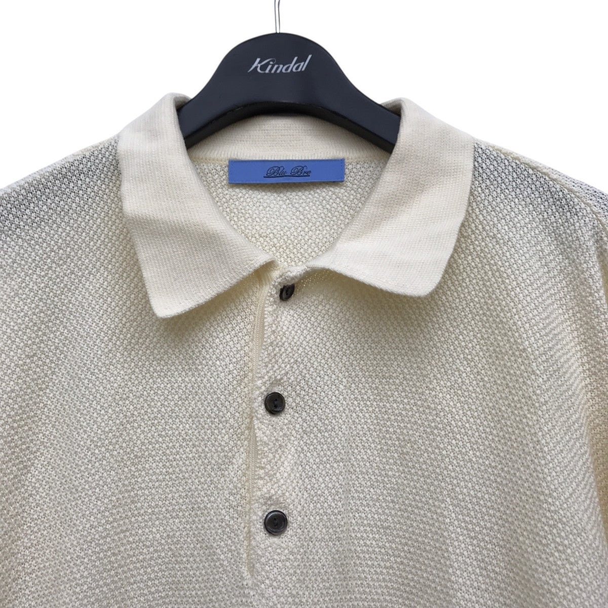 BluBre(ブル ブレ) ニットポロシャツ アイボリー サイズ L