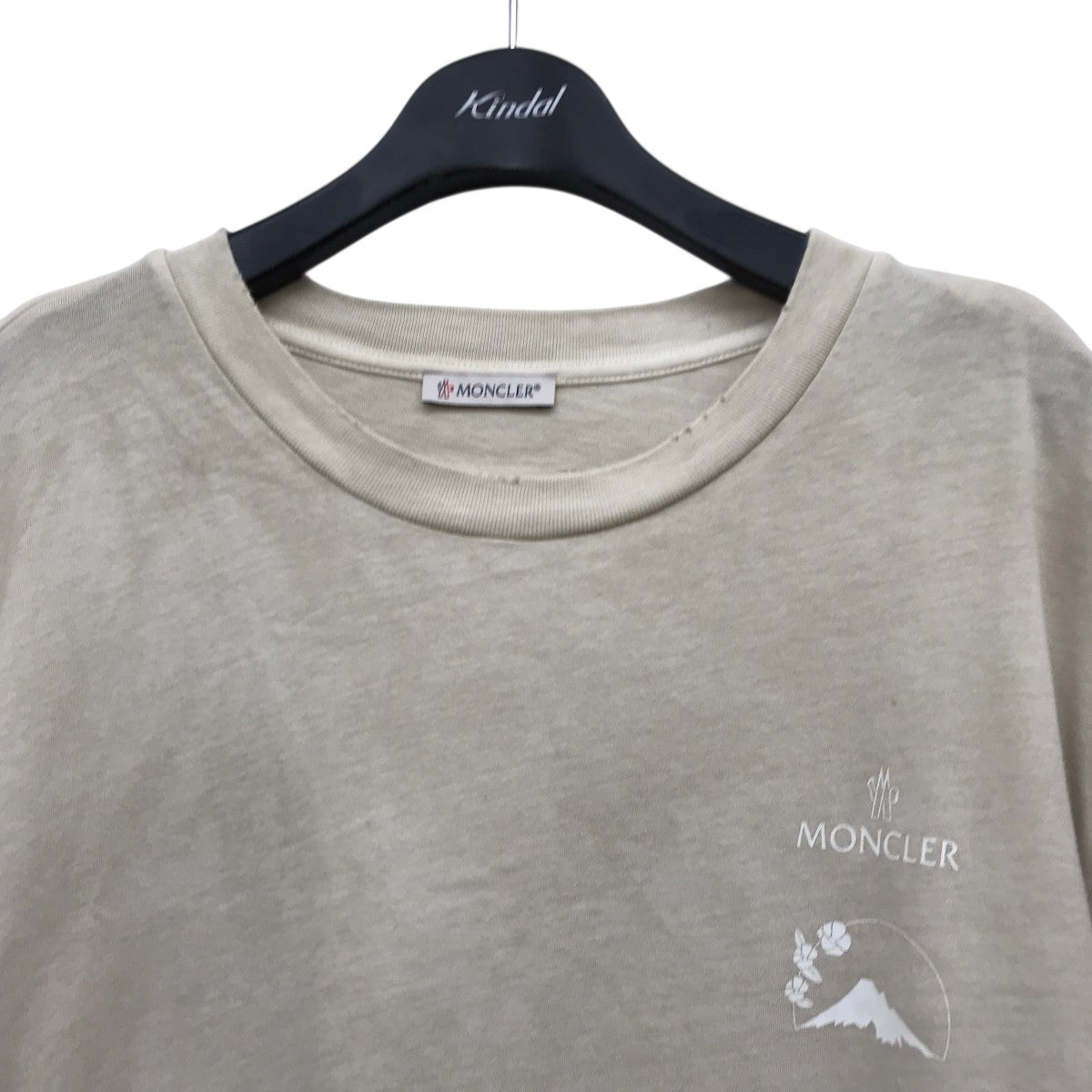 美品 正規 MONCLER ダメージ 製品染め加工 長袖 Tシャツ 502P▲ 美品 正規 MONCLER ダメージ 製品染め加工 長袖 Tシャツ 502P