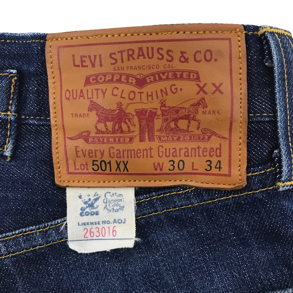 LEVI’S VINTAGE CLOTHING MADE IN USA 501XXデニムパンツ33501-0119 古着・中古-4枚目のアイテム画像