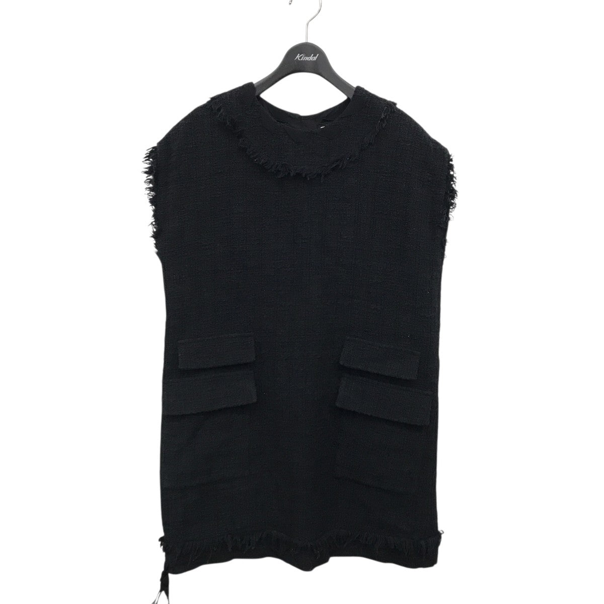 MSGM フリンジ ツイードチュニック2442MDX103X 古着・中古-1枚目のアイテム画像