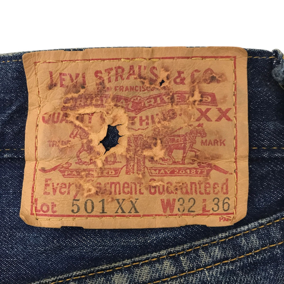 LEVI’S 501XX ボタン刻印555 バレンシアデニムパンツ 古着・中古-4枚目のアイテム画像