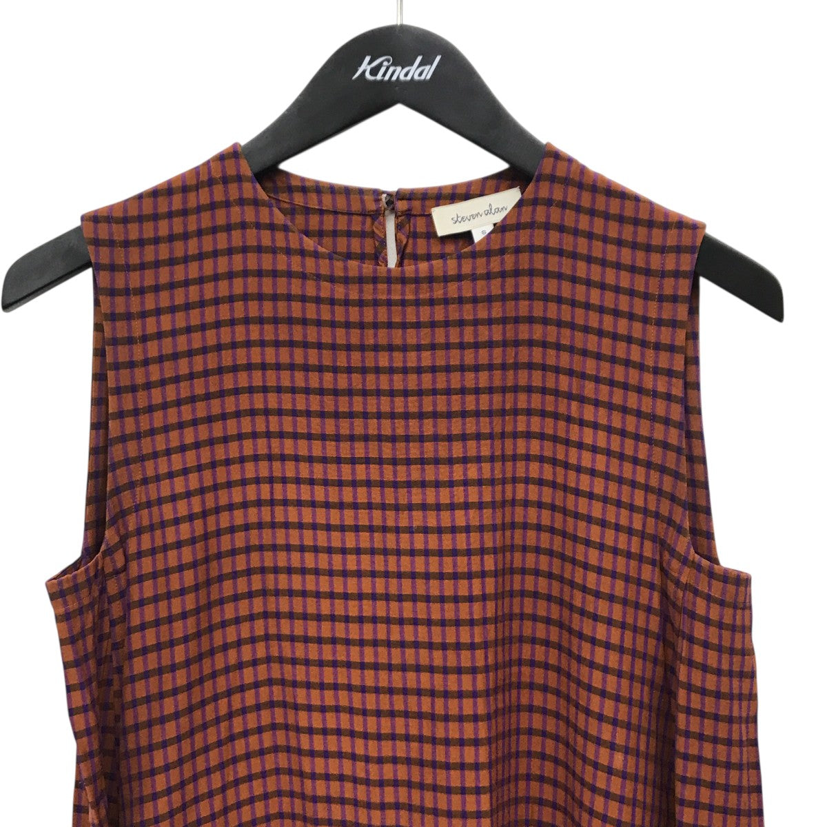 STEVEN ALAN GRAPH CHECK TENT DRESSノースリーブワンピース8226-199-0284 古着・中古-6枚目のアイテム画像