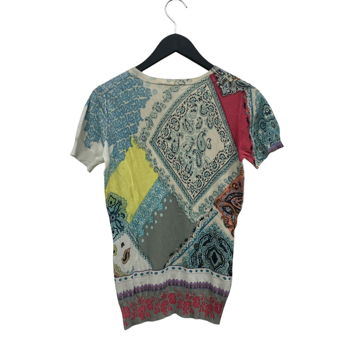 ETRO ペイズリー シルク半袖ニット111-15910-9527 古着・中古-2枚目のアイテム画像