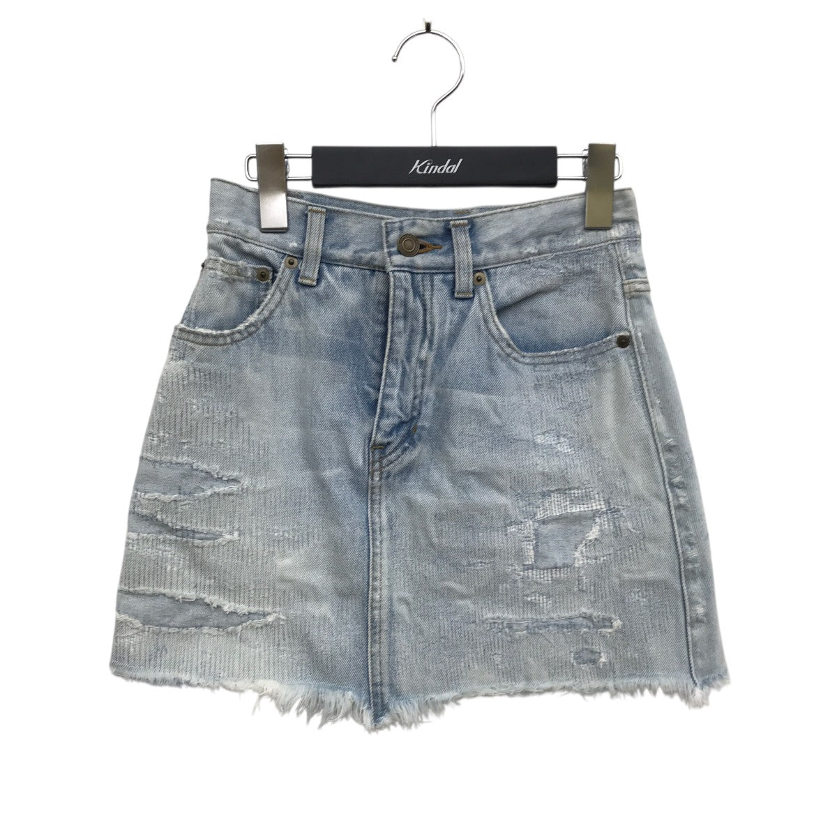 SAINT LAURENT デニム　ミニ　スカート　サンローラン Saint Laurent Paris(サンローランパリ) Repaired Denim Mini