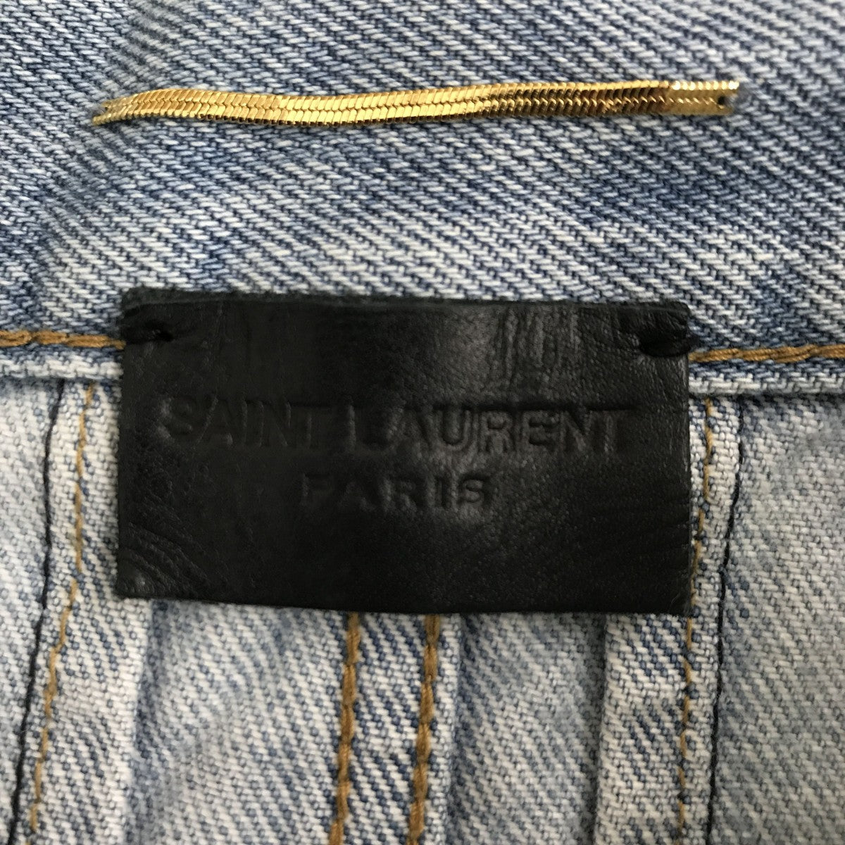 【美品】SAINT LAURENT PARISデニムスカート Saint Laurent Paris(サンローランパリ) Repaired Denim Mini