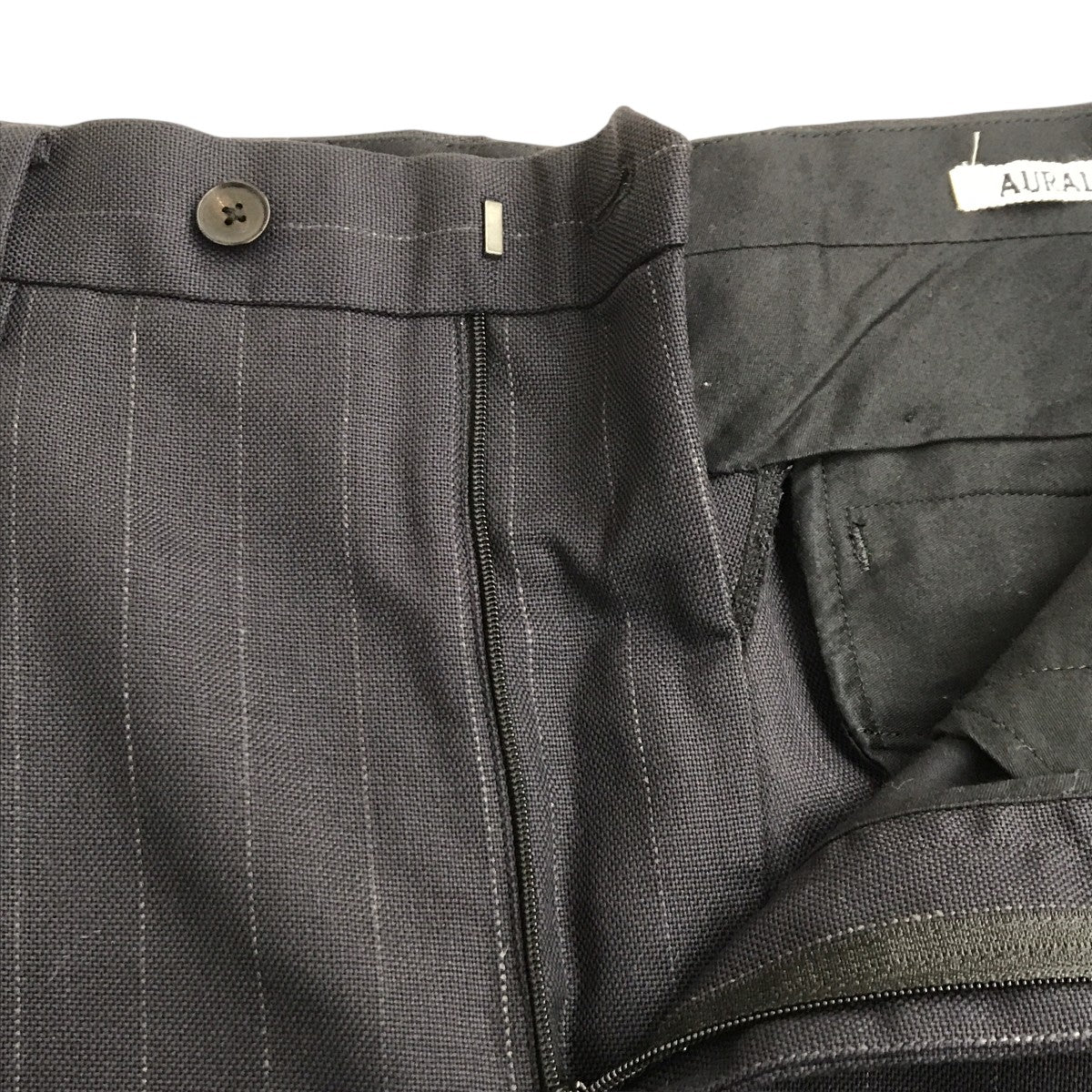 AURALEE(オーラリー) 23SSHARD TWIST WOOL STRIPE SLACKSストライプ