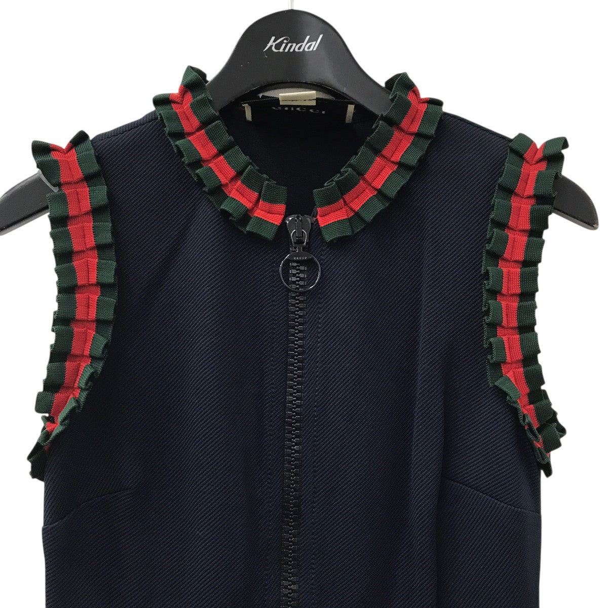 GUCCI シェリーライン フロントジップノースリーブワンピース457056 X5L68 古着・中古-4枚目のアイテム画像