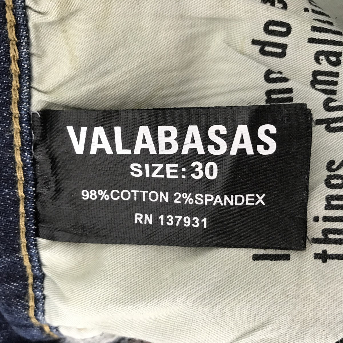 VALABASAS(ヴァラバサス) デニムパンツ ブルー サイズ 30｜【公式