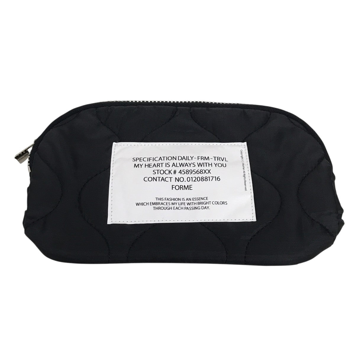 forme(フォルメ) キルティングトラベルポーチVL-28-Trlph S Bk