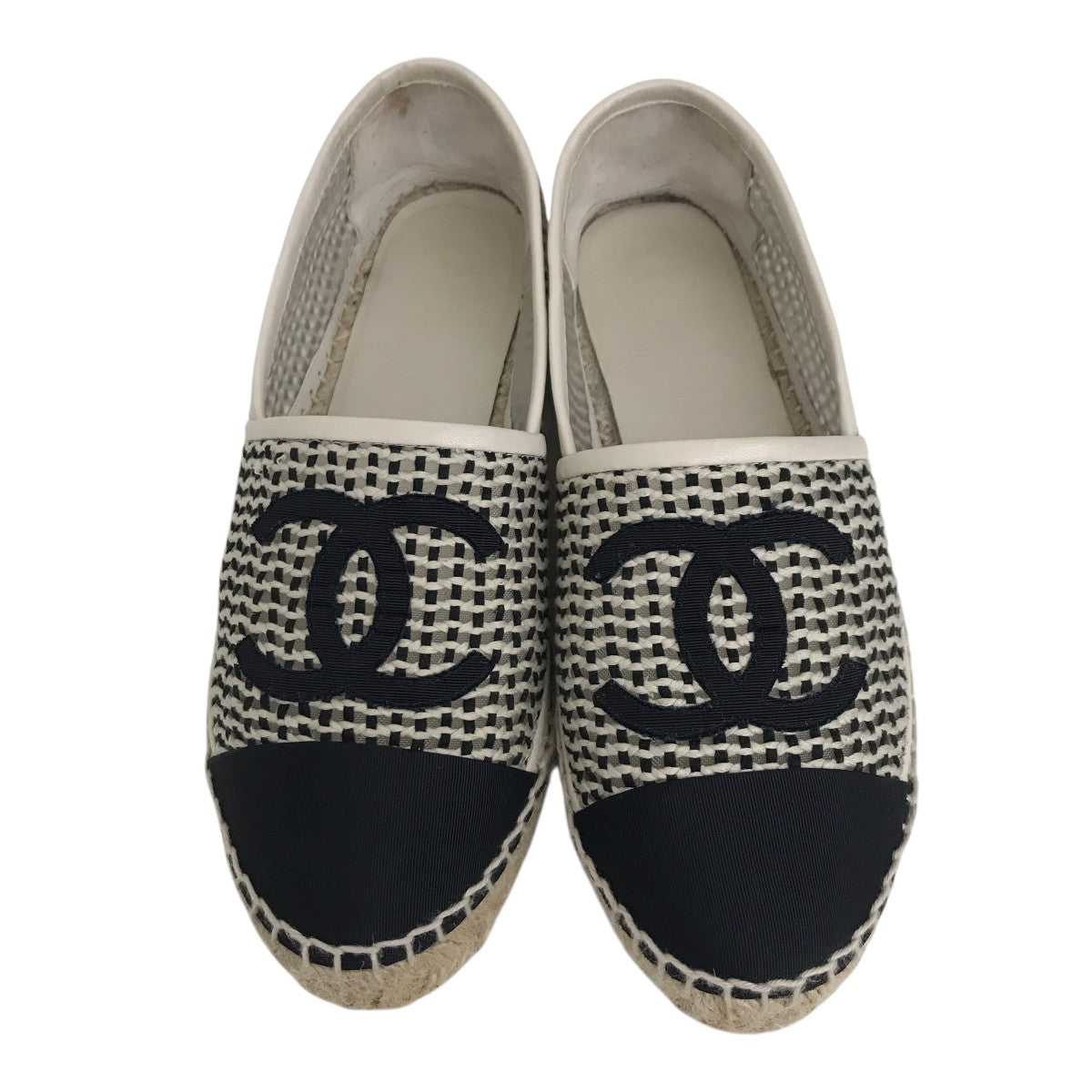 CHANEL シャネル エスパドリーユ メッシュ フラットシューズ シャネル CHANEL フラットシューズ エスパドリーユ メッシュ 24.5