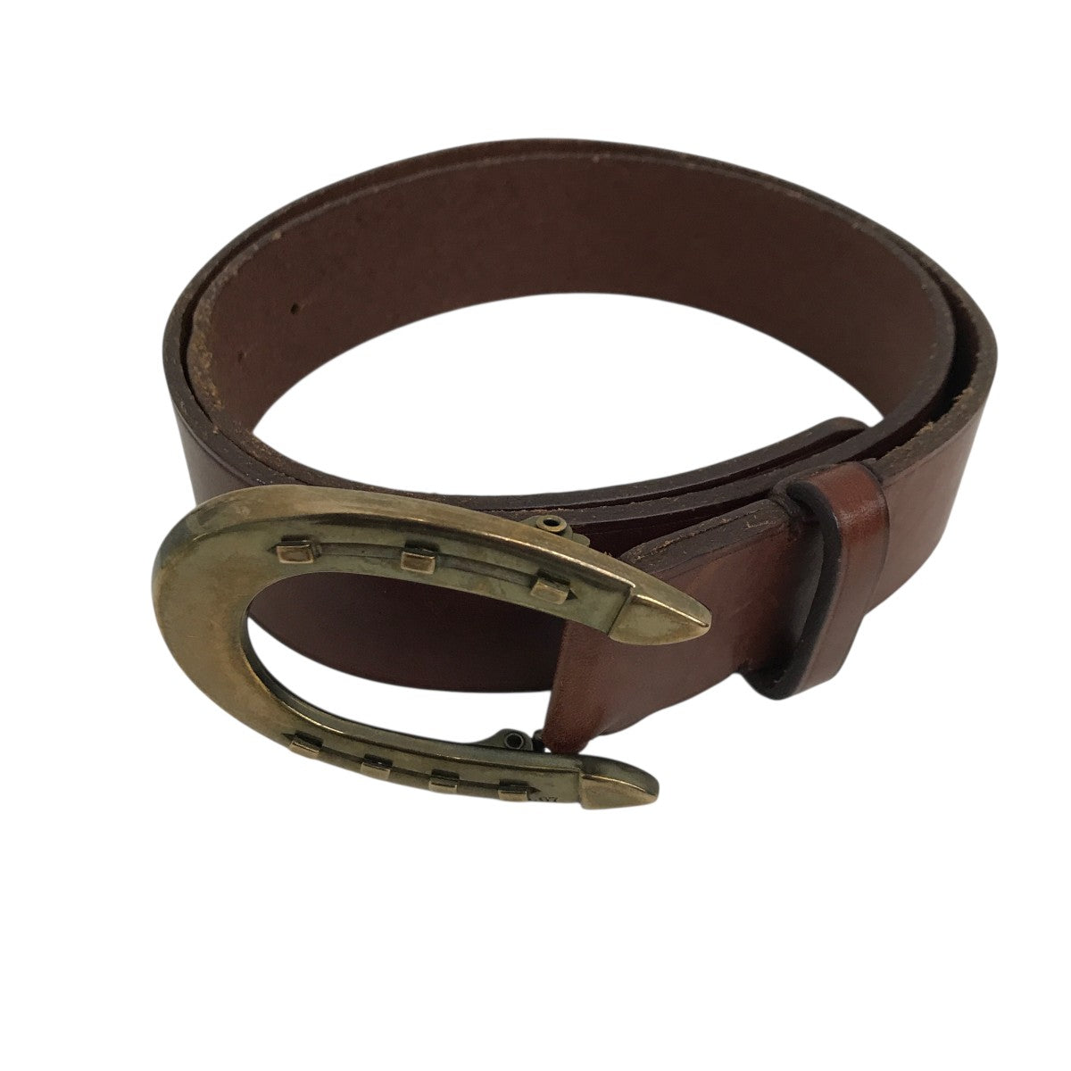 RALPH LAUREN(ラルフローレン) イギリス製 馬蹄レザーベルト ブラウン