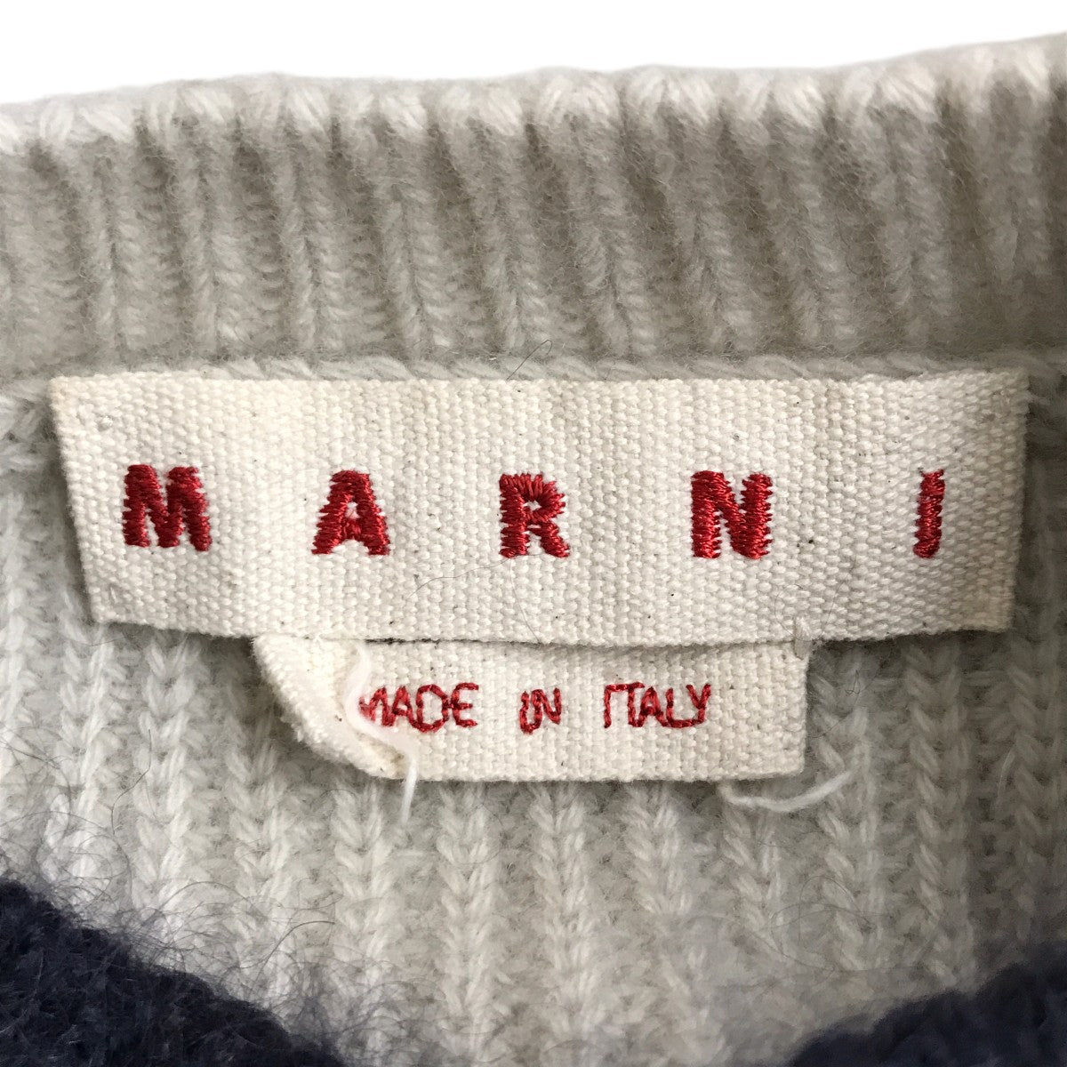 MARNI(マルニ) モヘヤ混ボーダーニットGCMD0281Q0UFU190