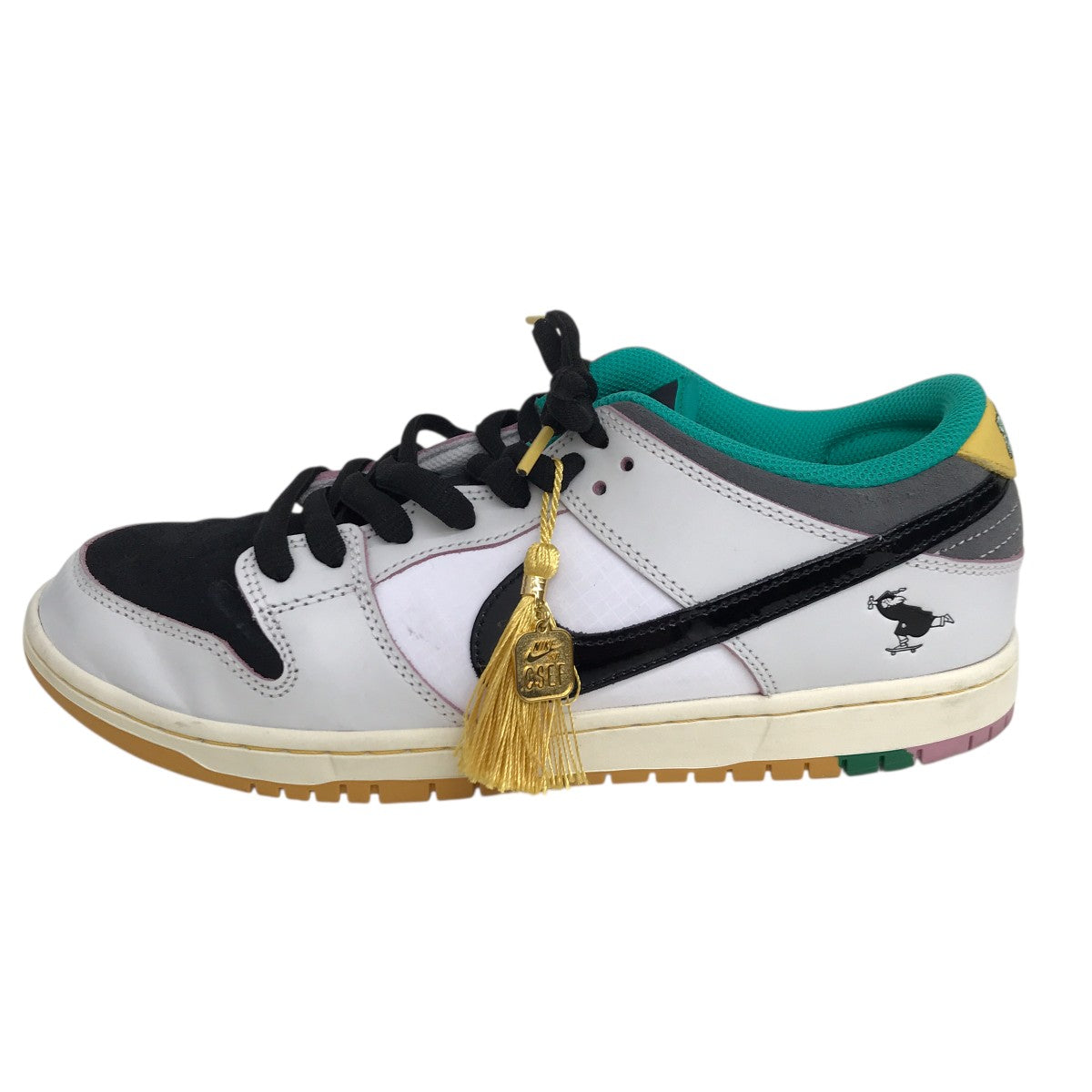NIKE×CSEF SB Dunk Low Pro QS White and BlackスニーカーHJ4132-100 古着・中古-2枚目のアイテム画像